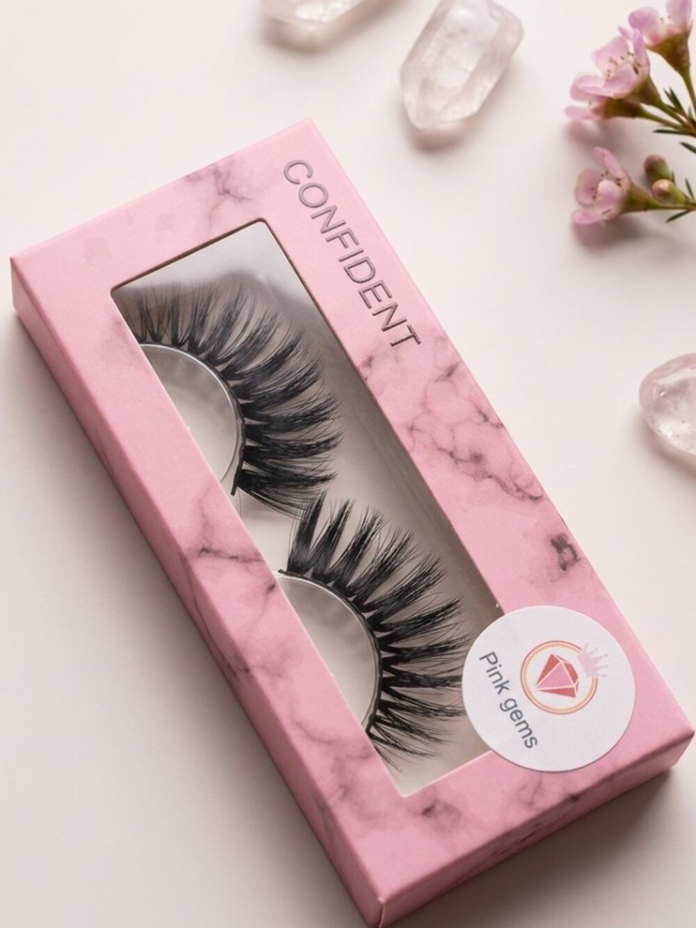 Confident 100% Mink Lashes Full Volume Wispy Glam Reusable up to 10 wears